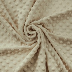 Materiał Minky Premium beżowo oliwkowy