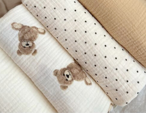 Muślin double gauze – bawełna na otulacze, pościel i ubranka